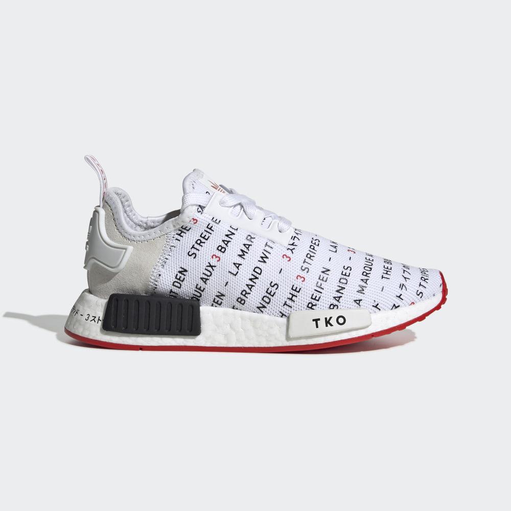 Adidas Girls' NMD_R1 Originals Shoes White/Black/Red Ireland EH3201